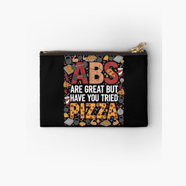 Item preview, ABS ARE GREAT BUT HAVE YOU TRIED PIZZA funny gym exercise training funny junk food pizza lover culinarist Italian cuisine Italian food weight lifting designed and sold by Jt41.