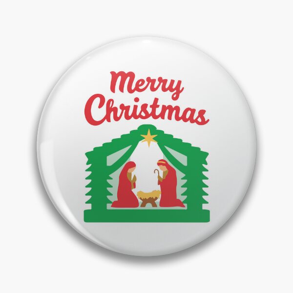 Item preview, Merry Christmas Nativity Christian Illustration white background designed and sold by DavidTeeStudio.