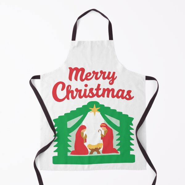 Item preview, Merry Christmas Nativity Christian Illustration white background designed and sold by DavidTeeStudio.