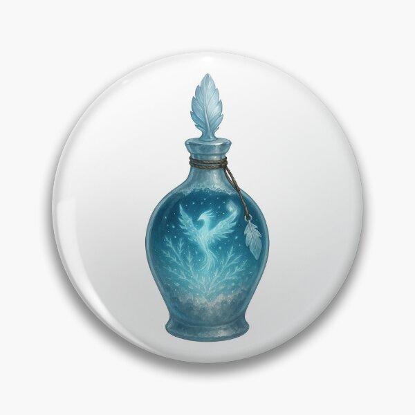 Item preview, Glacial Rebirth Tonic – Frost Phoenix Potion Art designed and sold by AlcheArtsStudio.