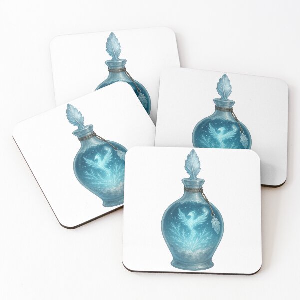 Item preview, Glacial Rebirth Tonic – Frost Phoenix Potion Art designed and sold by AlcheArtsStudio.
