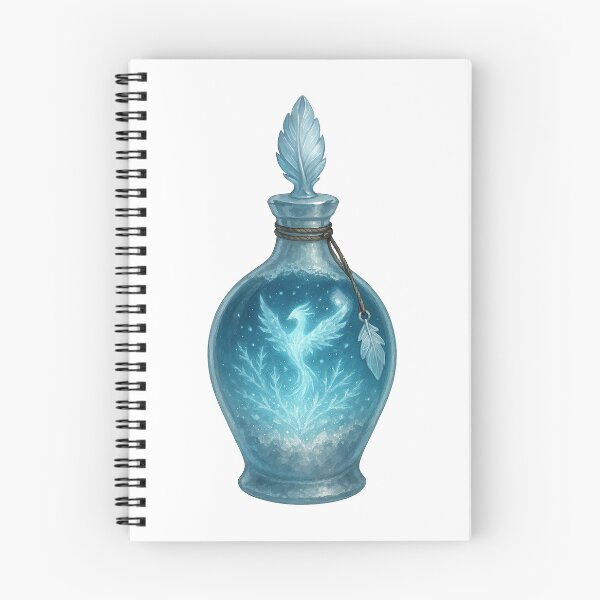 Item preview, Glacial Rebirth Tonic – Frost Phoenix Potion Art designed and sold by AlcheArtsStudio.