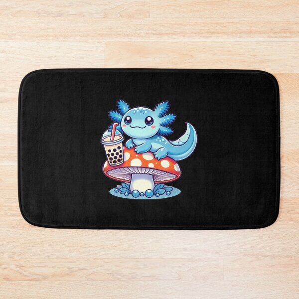 Item preview, Anime Kawaii Axolotl Bubble Boba Tea Mushroom designed and sold by AdellBridgett.