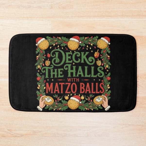Item preview, Deck The Halls with Matzo Balls designed and sold by CatherineLievre.