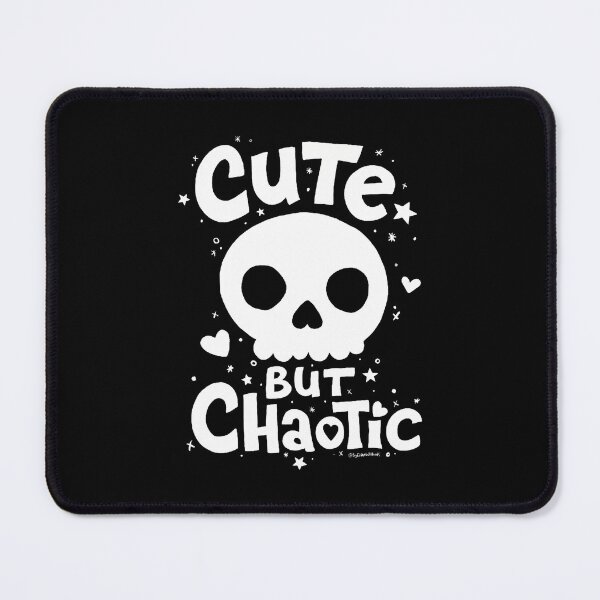 Item preview, Cute But Chaotic - Skull Hearts Stars Hand-Drawn Art Type designed and sold by malhanasbih.