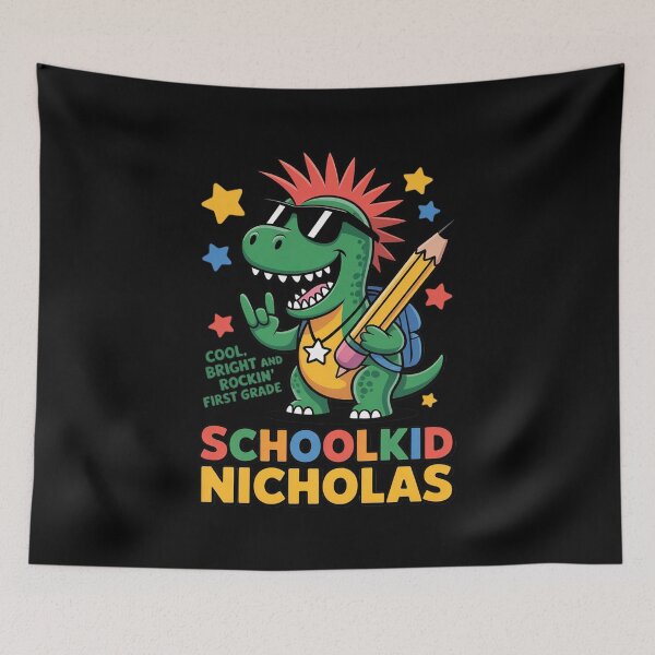 Item preview, Schoolkid Nicholas Loud, Bright and Rockin´ Personalized designed and sold by LittleDame.