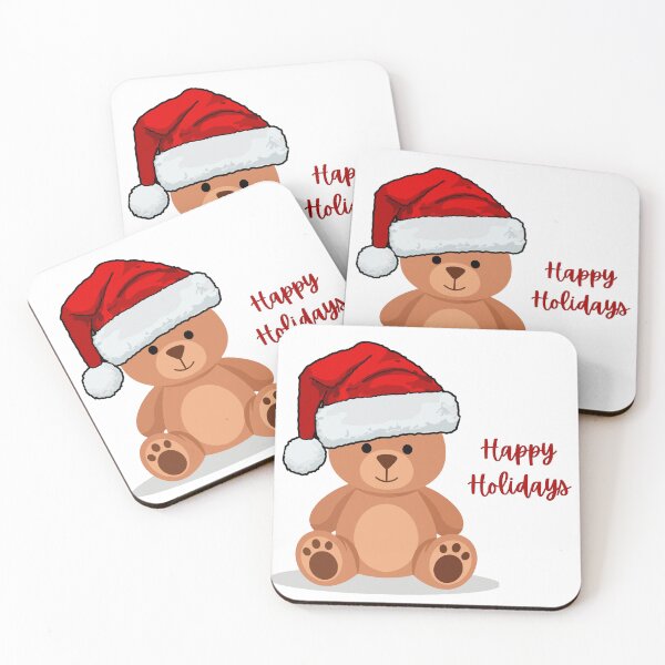Item preview, Cute Christmas Teddy Bear – Happy Holidays Festive Illustration designed and sold by AleriaBate.