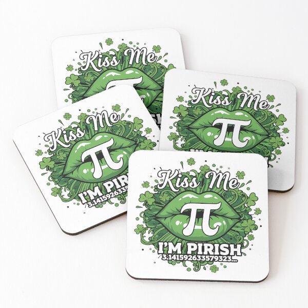Item preview, Kiss Me I'm Pirish Math Geek St Patrick's Pi Day designed and sold by Tharamon79.