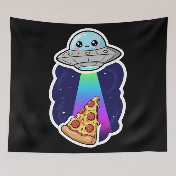 Item preview, Alien Abducted Pizza designed and sold by plastikelectrik.