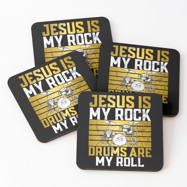Item preview, Jesus Is My Rock Drums Are My Roll Christian Drummer Jesus designed and sold by AngelaSandra.