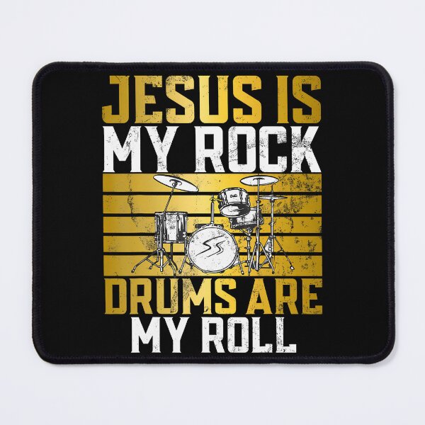 Item preview, Jesus Is My Rock Drums Are My Roll Christian Drummer Jesus designed and sold by AngelaSandra.