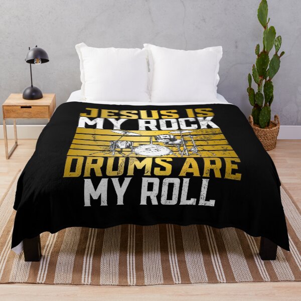 Item preview, Jesus Is My Rock Drums Are My Roll Christian Drummer Jesus designed and sold by AngelaSandra.