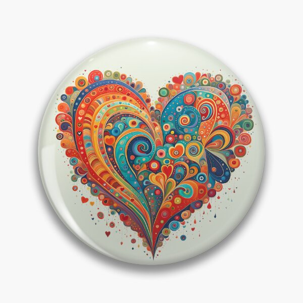 Item preview, Colorful Whimsical Abstract Heart  designed and sold by ByNicoleSara.