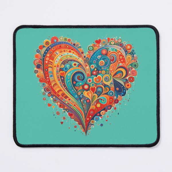 Item preview, Colorful Whimsical Abstract Heart designed and sold by ByNicoleSara.