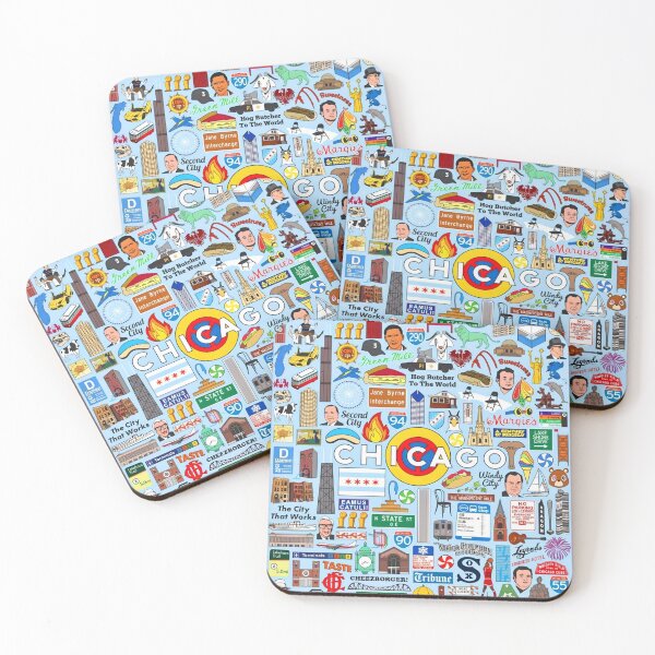 Item preview, Chicago Iconic Landmarks Signs & Symbols & People Places & Things  - Illinois designed and sold by CMooreWorx.