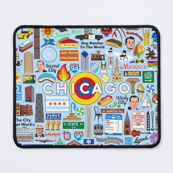 Item preview, Chicago Iconic Landmarks Signs & Symbols & People Places & Things - Illinois designed and sold by CMooreWorx.