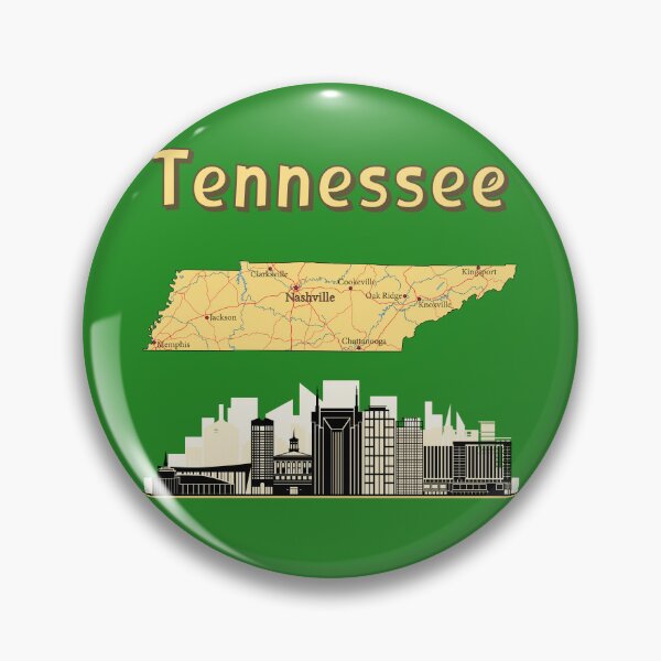 Item preview, Tennessee Heritage, Vintage Map & Nashville Skyline Tee designed and sold by mashmosh.