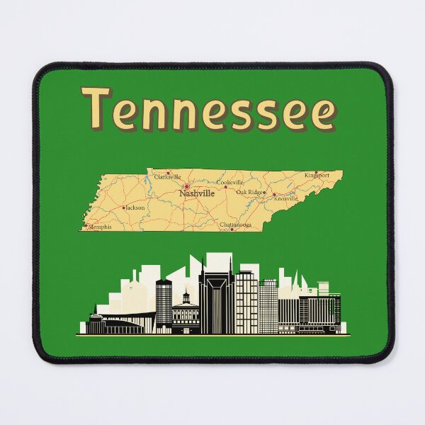 Item preview, Tennessee Heritage, Vintage Map & Nashville Skyline Tee designed and sold by mashmosh.