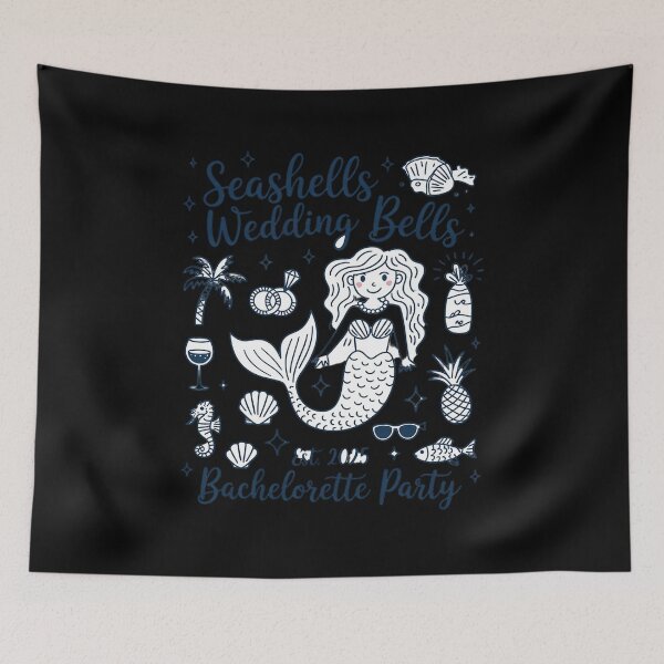 Item preview, Seashells & Wedding Bells Beach Bach Crew Bachelorette 2025 designed and sold by GasVille.