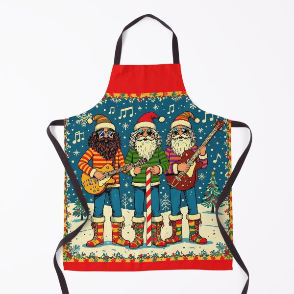 Item preview, Rock and roll Christmas card - cool Santa `Garcia tribute grateful hippy frisco sixties rock guitar band Santa dudes designed and sold by Kludoman.