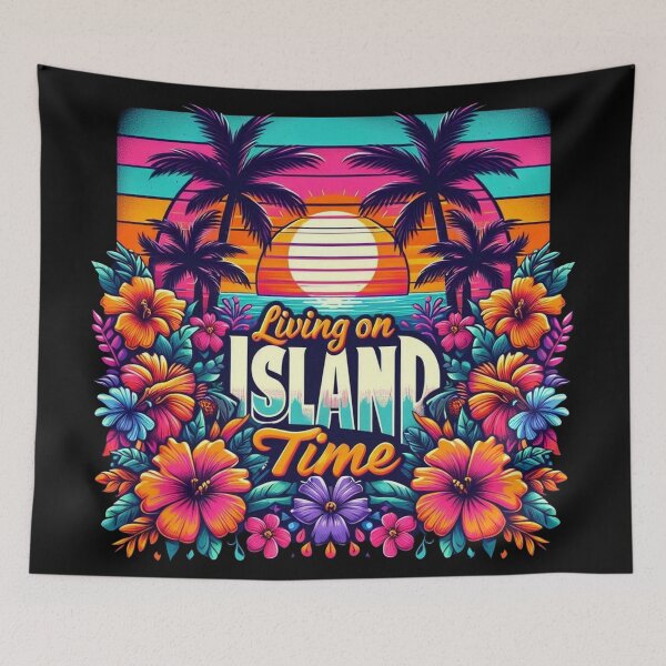 Item preview, Living On Island Time - Island, beach, palm trees and the sea - No. 07 - 9216x9216 designed and sold by darky72.