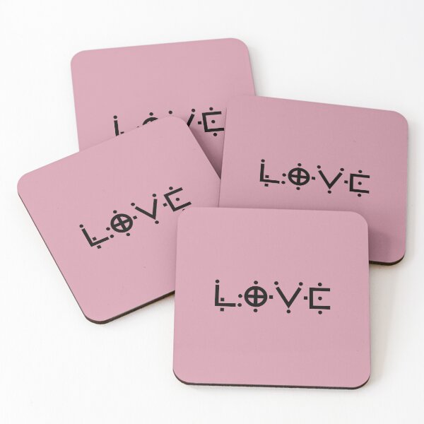 Item preview, Minimalist Geometric Love Symbol Design in Black on Pink designed and sold by SplashTastic.