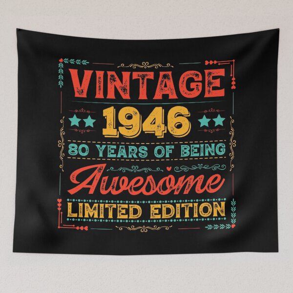 Item preview, Vintage 1946 Made in 1946 80th Birthday 80 Years Old designed and sold by Blok45.