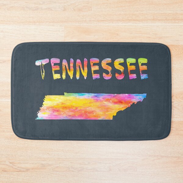 Artikelvorschau, Lebendige Aquarellkarte und Buchstaben des US-Bundesstaates Tennessee – Künstlerisches Souvenirgeschenk entworfen und verkauft von mashmosh.