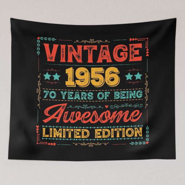 Item preview, Vintage 1956 Made in 1956 70th Birthday 70 Years Old designed and sold by Blok45.