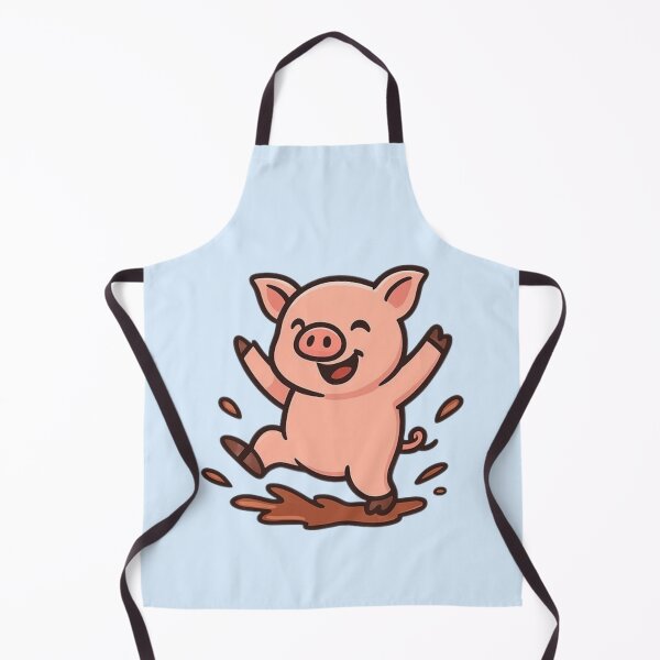 Item preview, Happy Pig Jumping in Mud – Funny Farm Animal Art designed and sold by Ivy-Triggs.