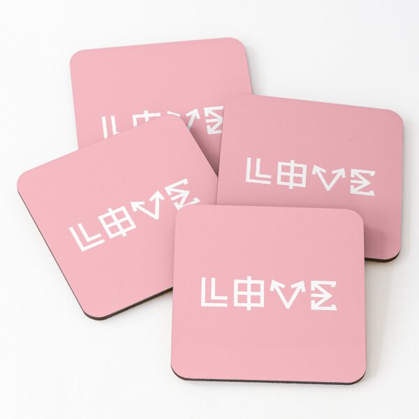 Item preview, Bold Geometric Arrow Love Typography in White on Pink designed and sold by SplashTastic.