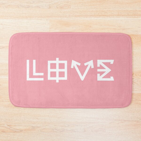Item preview, Bold Geometric Arrow Love Typography in White on Pink designed and sold by SplashTastic.