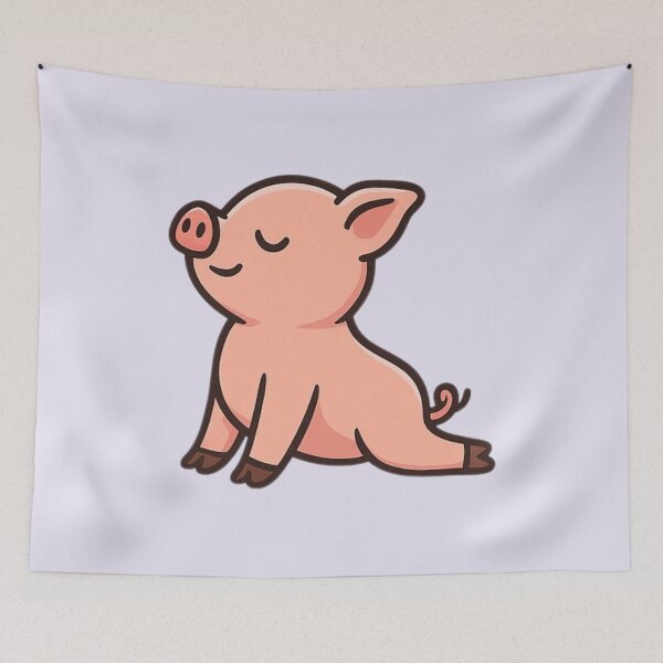 Item preview, Pig Doing Pilates – Funny Yoga Animal Illustration designed and sold by Ivy-Triggs.