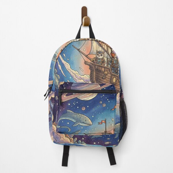 Item preview, Fantasy Flying Ship in Space Illustration – Dreamy Cosmic Adventure Art designed and sold by NaevaArt.