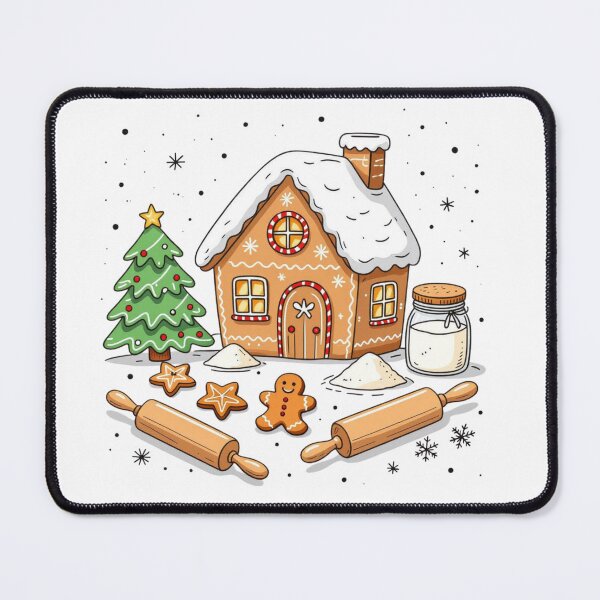 Item preview, Cozy Gingerbread Christmas Baking Scene designed and sold by Icestyle06.