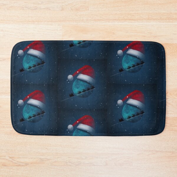 Item preview, Santa's Spaceflight Over Moon Artwork   designed and sold by NivyasArtistry.