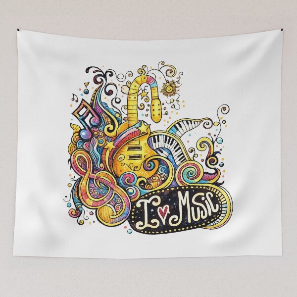 Artikelvorschau, Ich liebe Musik entworfen und verkauft von TATTOO-DESIGN.