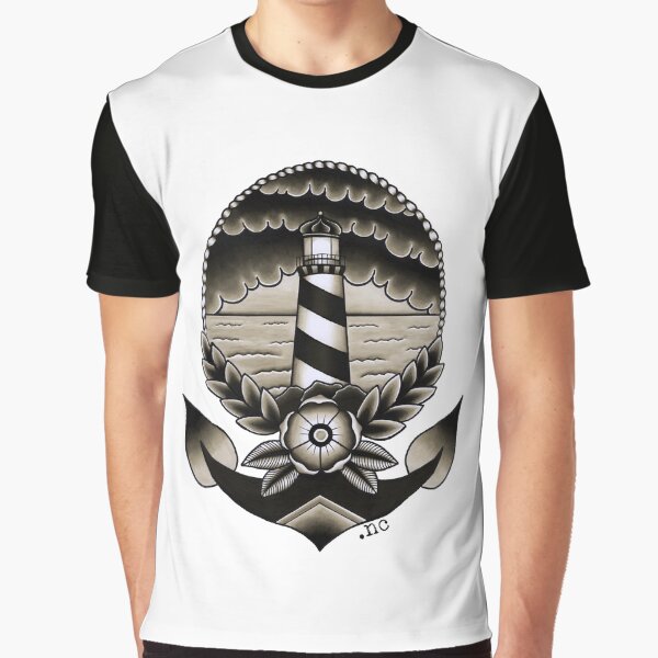 Traditional Lighthouse Graphic T-Shirt