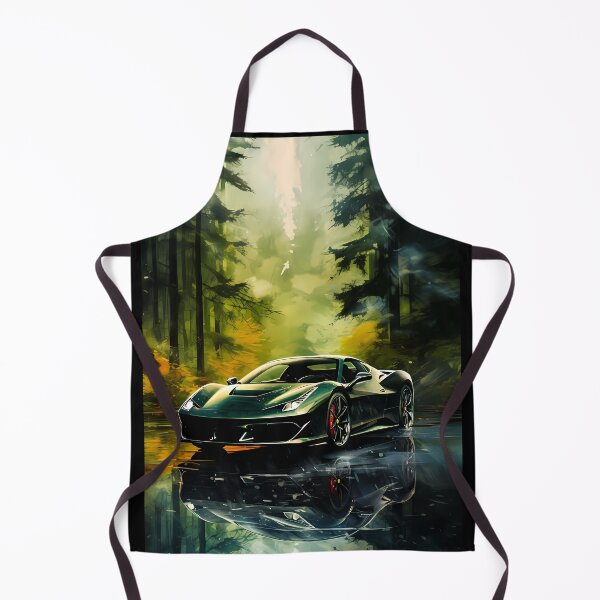 Item preview, Emerald supercar resting on glassy forest road designed and sold by RevUpDesign.