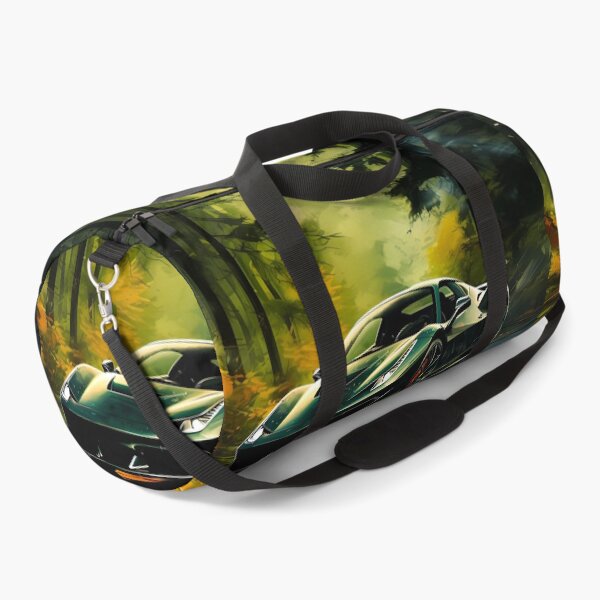 Item preview, Emerald supercar resting on glassy forest road designed and sold by RevUpDesign.