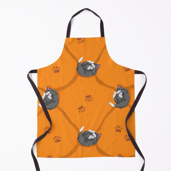 Item preview, Cozy Cat Curled on Orange Bed designed and sold by Antiope33.