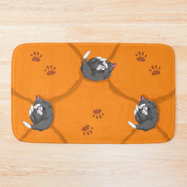 Item preview, Cozy Cat Curled on Orange Bed designed and sold by Antiope33.