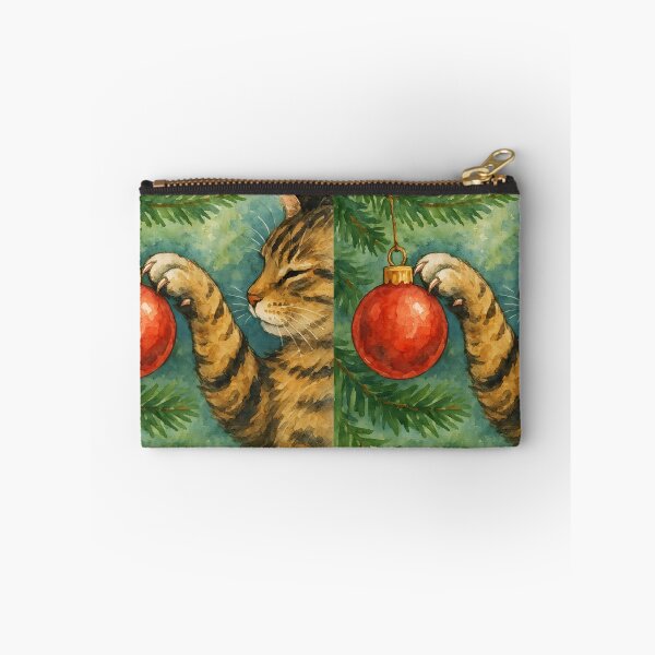 Item preview, Here Comes Santa Claws – Cheeky Tabby Cat Christmas Mischief designed and sold by EmeraldeaDesign.