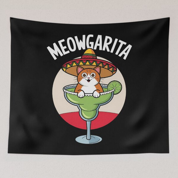 Item preview, Meowgarita - Cinco de Mayo Margarita Cat Lover designed and sold by AsteriskDatBArt.