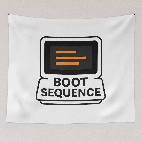 Item preview, BOOT SEQUENCE - Minimalist Retro Computer Symbol designed and sold by MKreative Studio.
