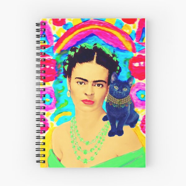 Item preview, Frida Kahlo Cat Colorful Floral designed and sold by FridaArtGallery.