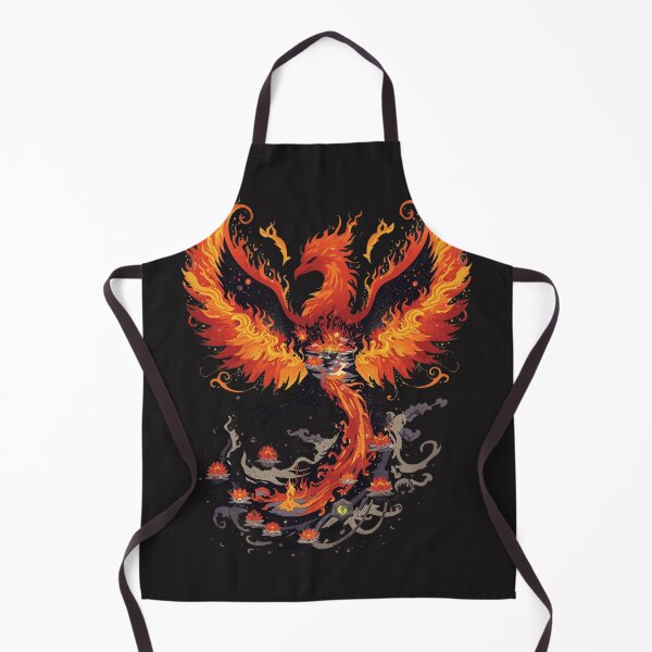 Item preview, Fiery Phoenix Rising with Lotus Flowers - Rebirth and Renewal Art designed and sold by TitanRN.
