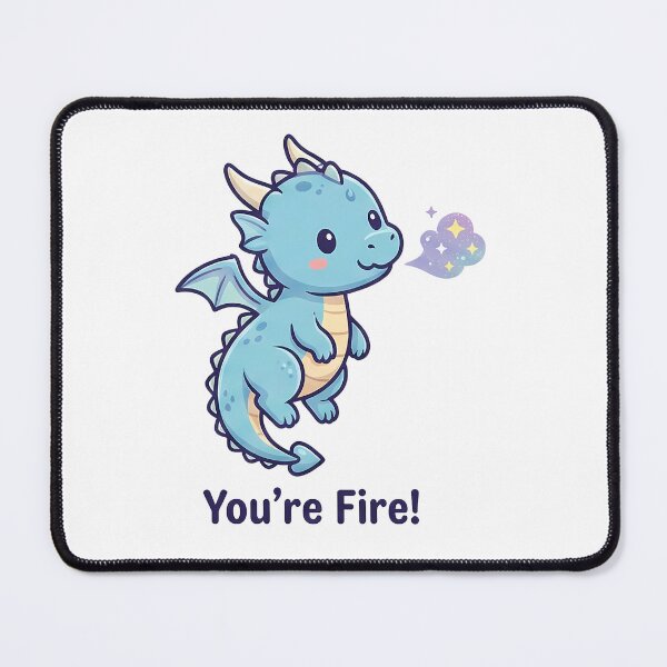 Item preview, Cute Blue Dragon You're Fire Quote designed and sold by k3rstman1.