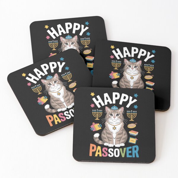 Item preview, Jewish Cat kippah Happy Passover Matzah Passover Holiday designed and sold by AsteriskDatBArt.