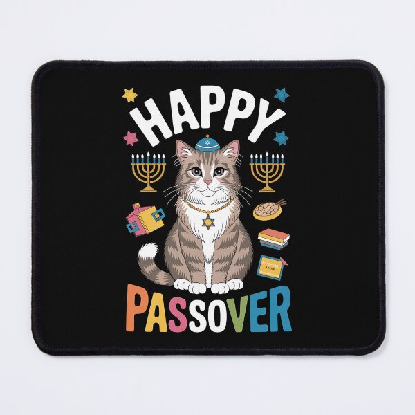 Item preview, Jewish Cat kippah Happy Passover Matzah Passover Holiday designed and sold by AsteriskDatBArt.